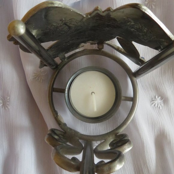 Metal Egyptian Revival Bastet Style CAT Tealight Candle Holder (F51) - Picture 6 of 6